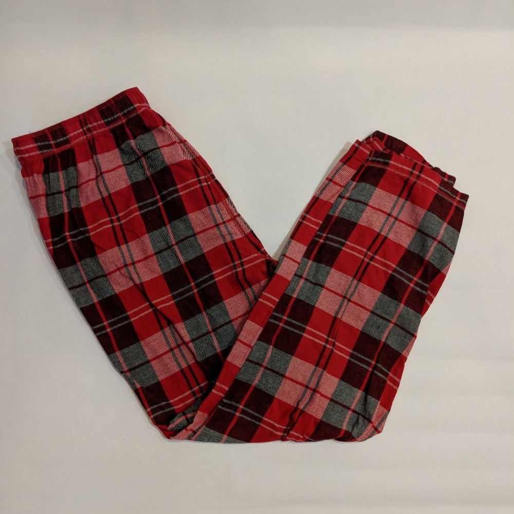 Nautica Womens Red Plaid Sleep Wear Lounge Pants L
